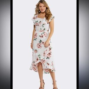 Floral White Dress Mimi China size medium